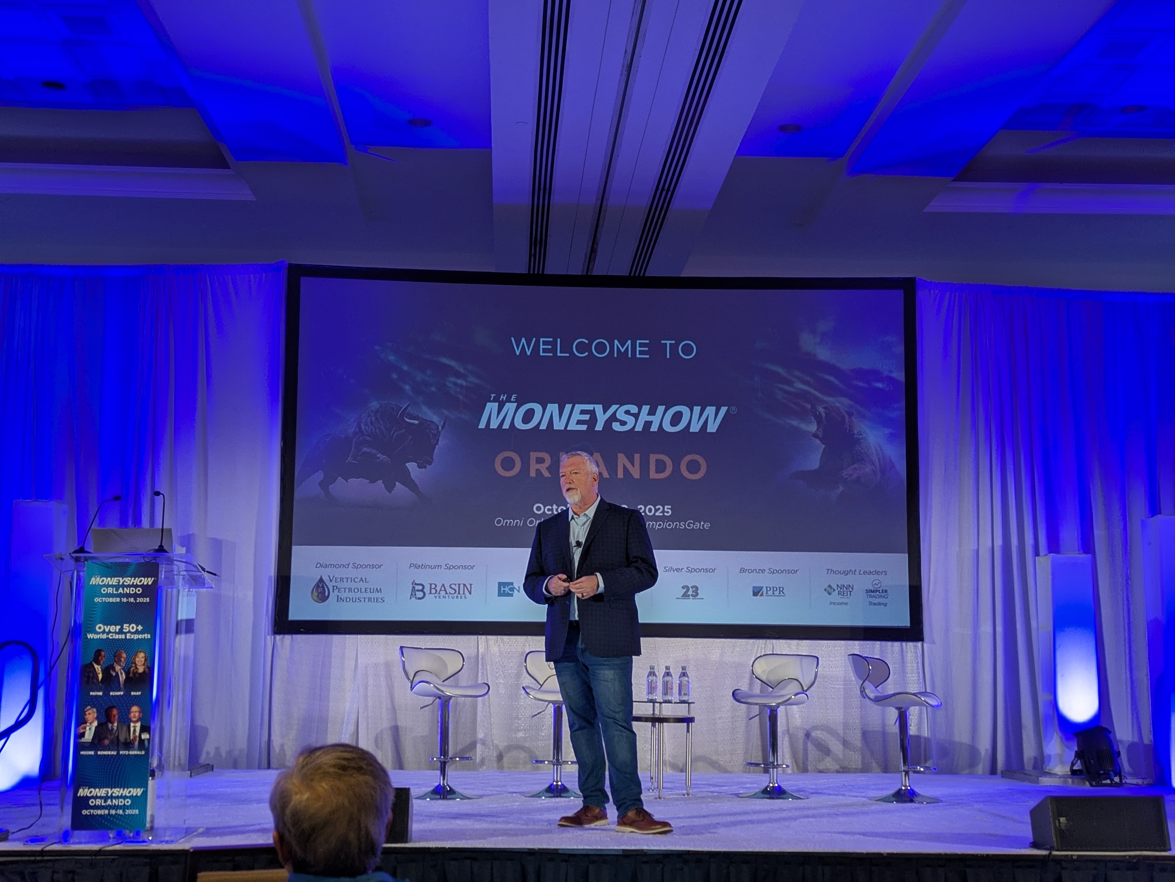 Mark Benzaquen on stage at MoneyShow Orlando