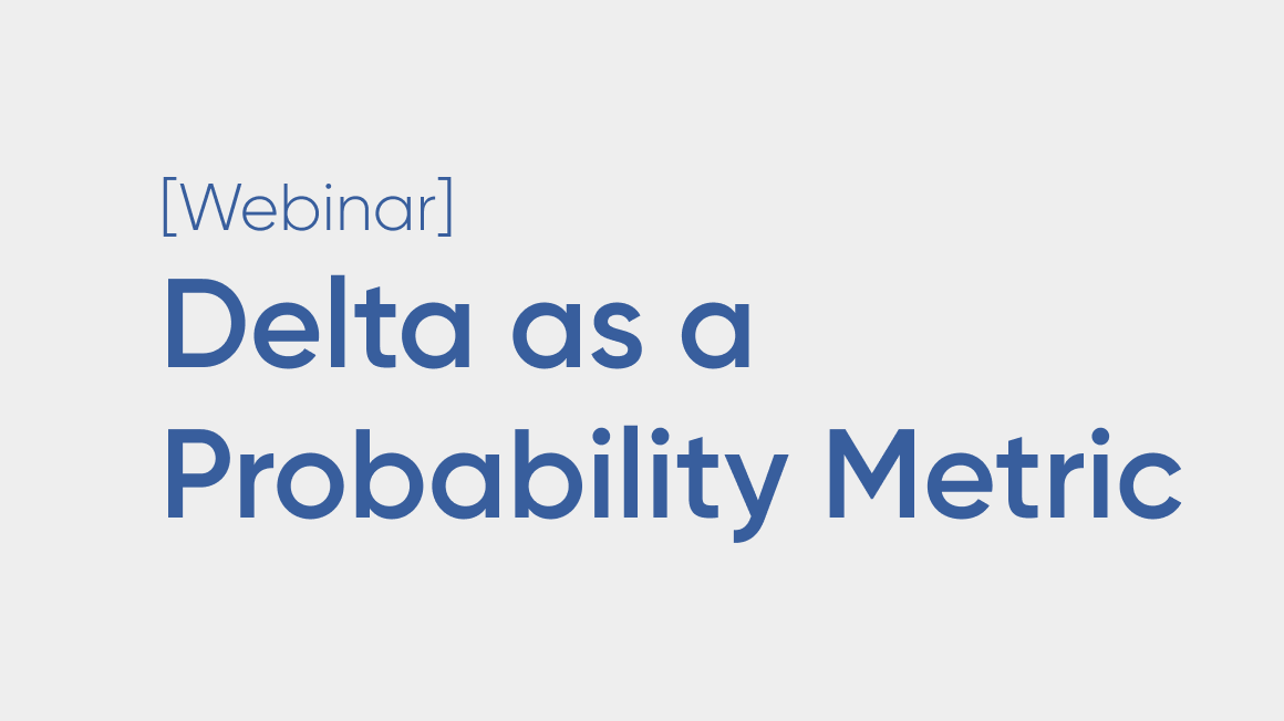 Probability I: Delta as a Probability Metric
